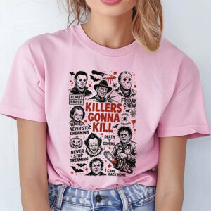 Killers Gonna Kill Horror Characters Comfort Colors T-shirt