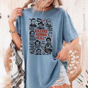 Killers Gonna Kill Horror Characters Comfort Colors T shirt 2
