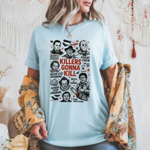 Killers Gonna Kill Horror Characters Comfort Colors T shirt 3