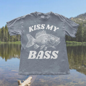 Kiss My Bass Funny Fishing Time Comfort Colors T shirt 3