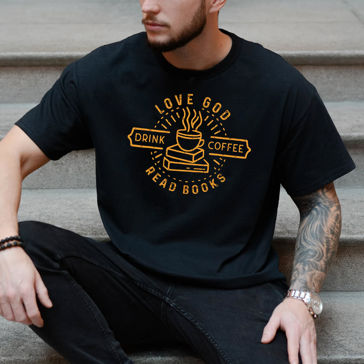Love God Drink Coffee Read Books, Book Lover Shirt Love God Drink Coffee Read Books, Book Lover Shirt