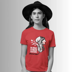 No More Stolen Sisters Feather Hair T shirt