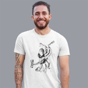 Octopus Drinking Beer Funny Beer Shirt Octopus Drinking Beer Funny Beer Shirt