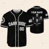 Personalize Disney Star Wars Dark Side Black Striped Baseball Jersey