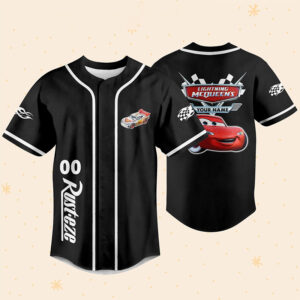 Personalize Light Mcqueen Speed Baseball Jersey