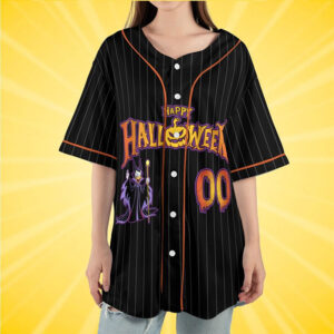 Personalized Disney Halloween Daisy Duck Baseball Jersey 1