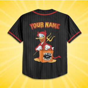 Personalized Disney Halloween Donald Duck Baseball Jersey