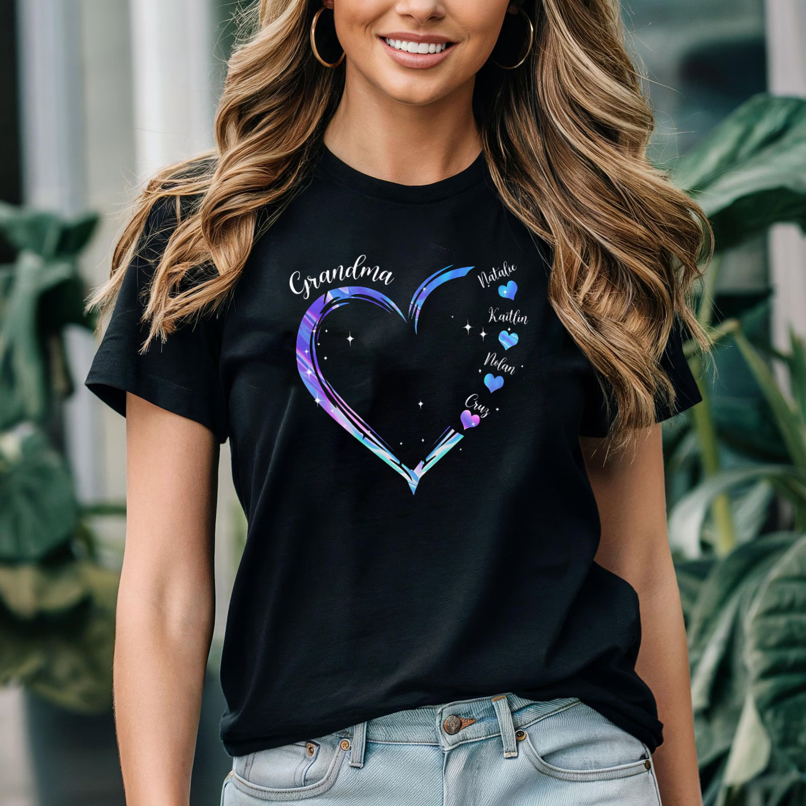 Personalized Grandma With Grandkids Names Shirt Personalized Grandma With Grandkids Names Shirt