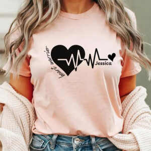 Personalized Heart Warrior, Heart Awareness Month Comfort Colors T-shirt Personalized Heart Warrior, Heart Awareness Month Comfort Colors T-shirt
