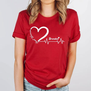 Personalized Name Heart Awareness Month Comfort Colors T-shirt Personalized Name Heart Awareness Month Comfort Colors T-shirt
