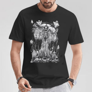 Pumpkin Reaper Halloween Scary Creature T shirt 2