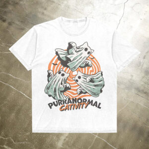Purranormal Cativity Funny Halloween Cat Shirt 2