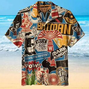 Retro DC Batman Comic Aloha Shirt