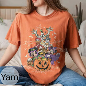 Retro Mickey And Friends Halloween Party Comfort Colors T shirt 3