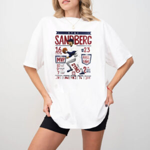 Ryne Sandberg Chicago Cubs Baseball Memorial T shirt 1