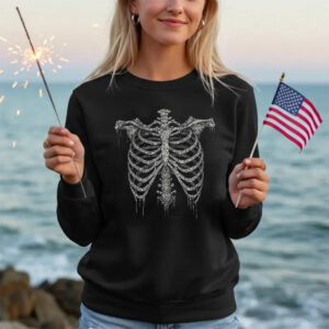 Skeleton Rib Dark Art Comfort Colors T shirt 3