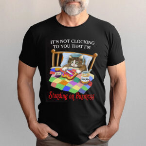 Standing On Business Lazy Cat Graphic Tee Standing On Business Lazy Cat Graphic Tee