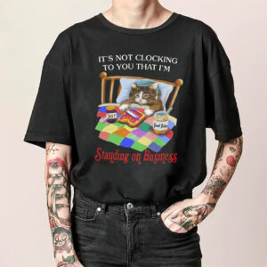 Standing On Business Lazy Cat Graphic Tee 2