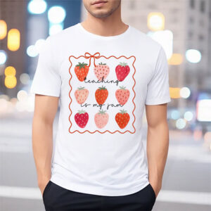 Strawberry Teaching Is My Jam Teacher T Shirt 3