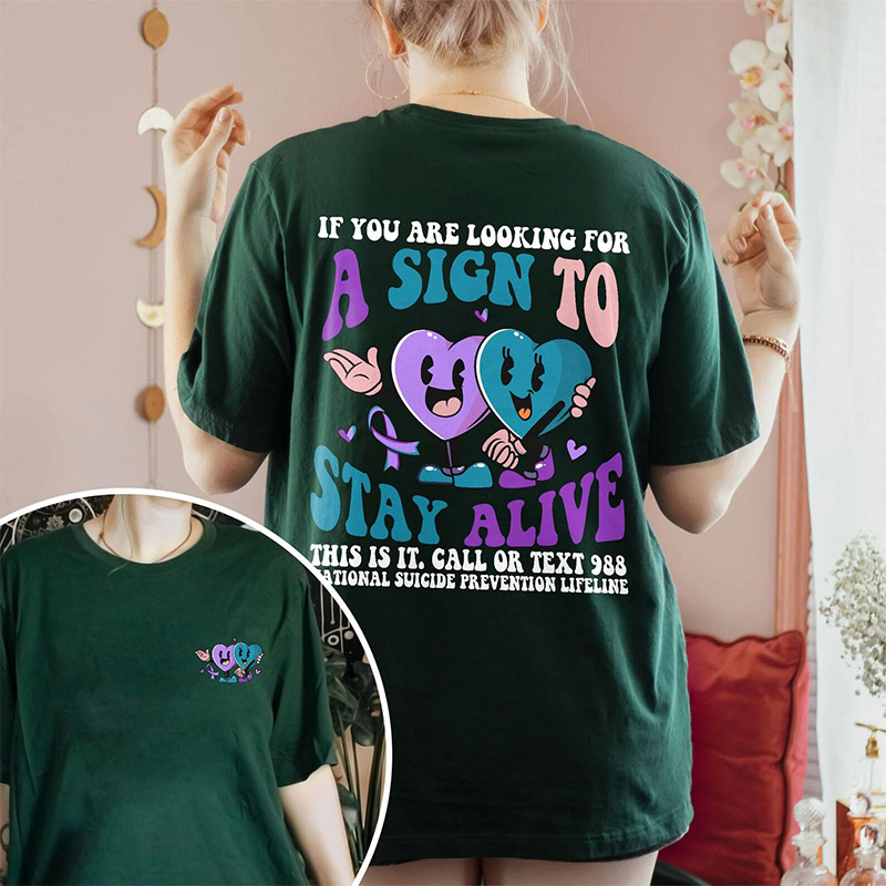 Suicide Prevention 988 Mental Health 2-sided Shirt Suicide Prevention 988 Mental Health 2-sided Shirt