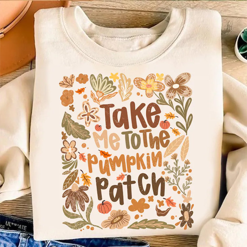 Take Me To The Pumpkin Patch Boho The First Day Of Fall T-shirt Take Me To The Pumpkin Patch Boho The First Day Of Fall T-shirt