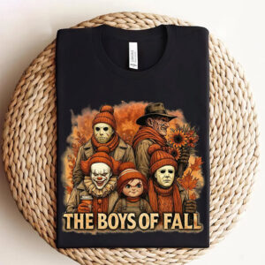 The Boys Of Fall Halloween Horror Characters T shirt 3