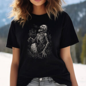 Undead Skeleton Horror Grave Goth Art T shirt 1