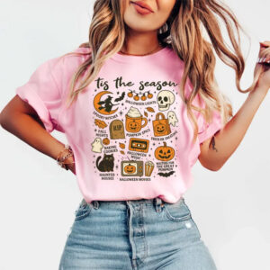 Vintage Tis The Season Spooky Vibes Comfort Colors T shirt 2