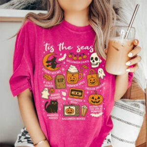 Vintage Tis The Season Spooky Vibes Comfort Colors T shirt 3