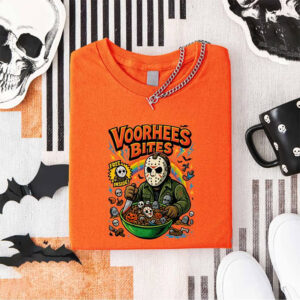 Voorhees Bites Cereal Halloween Breakfast Comfort Colors T shirt 2