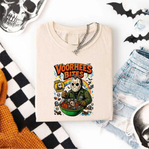 Voorhees Bites Cereal Halloween Breakfast Comfort Colors T-shirt