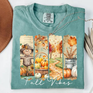 first day of autumn Fall Vibes Comfort Colors T shirt 2