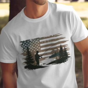 fishing trip American Flag Outdoor Activity T shirt 3